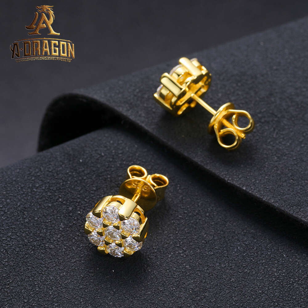 Custom Moissanite Earrings Fancy Ins Hot Sells Butterfly Dia Trillion Cut Sier VVS Earring Stud Women