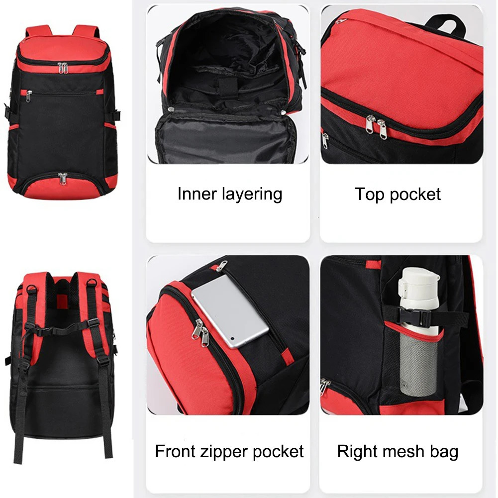 25L Large Capacity Badminton Racket Bag Full Zipper Tennis Rackets Adjustable Shoulder Strap for Men Women Youth and Adult 240223
