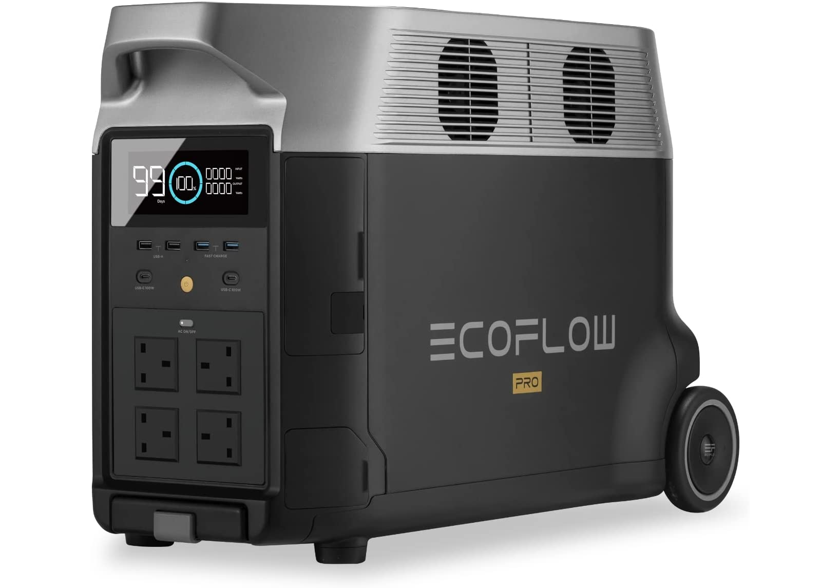 EcoFlow DELTA Pro Portable Power Station 3600W 3600Wh Lifepo4 Battery for Capming Home Backup