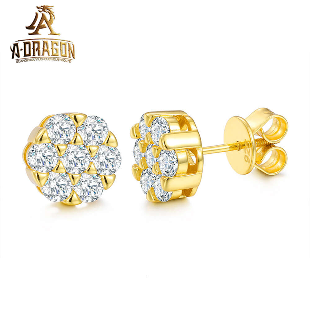 Custom Moissanite Earrings Fancy Ins Hot Sells Butterfly Dia Trillion Cut Sier VVS Earring Stud Women