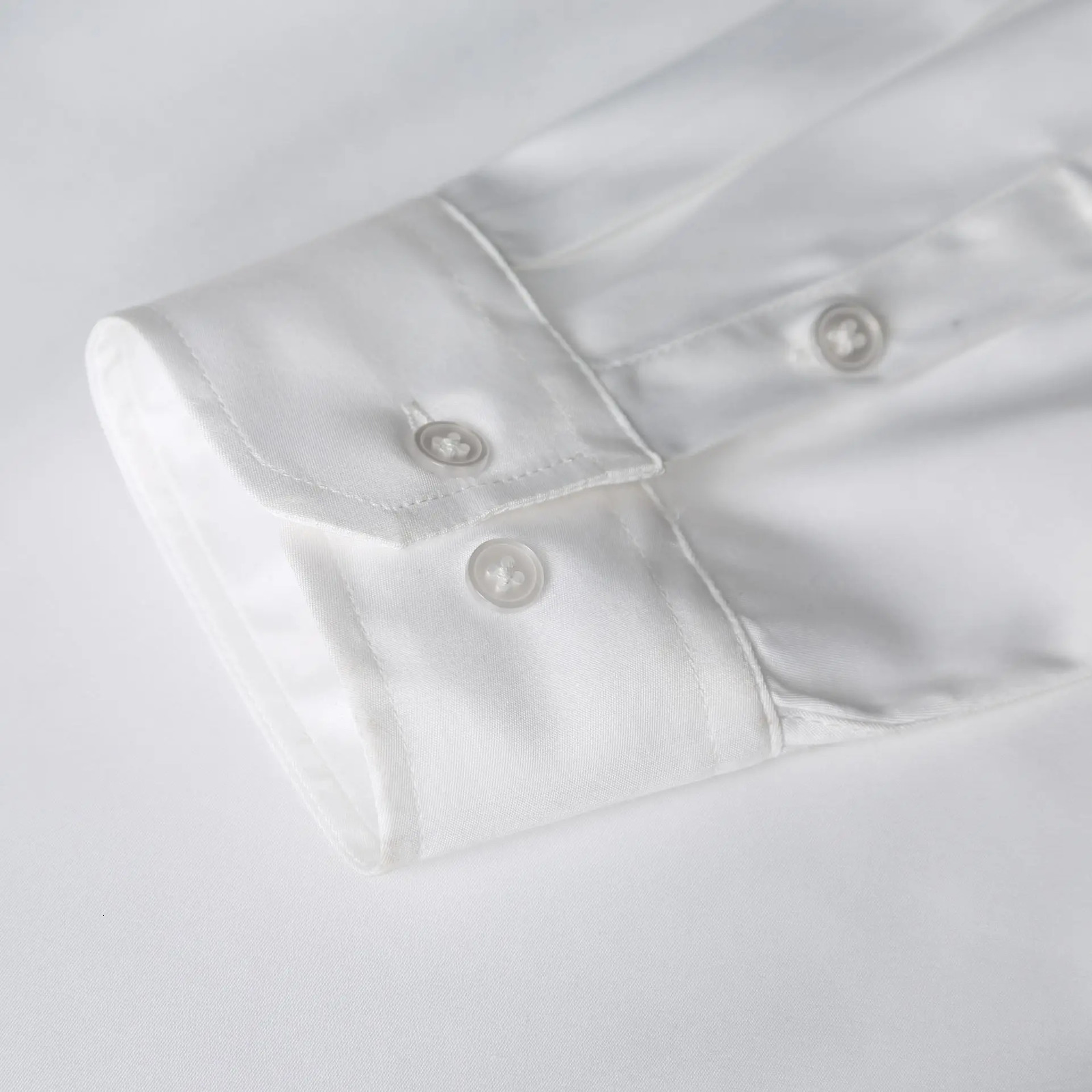 Mens Longsleeved Shirt Solid Color Silky Draped Cool Slimfit Muscle Top Dress Nonironing Stretch 240219