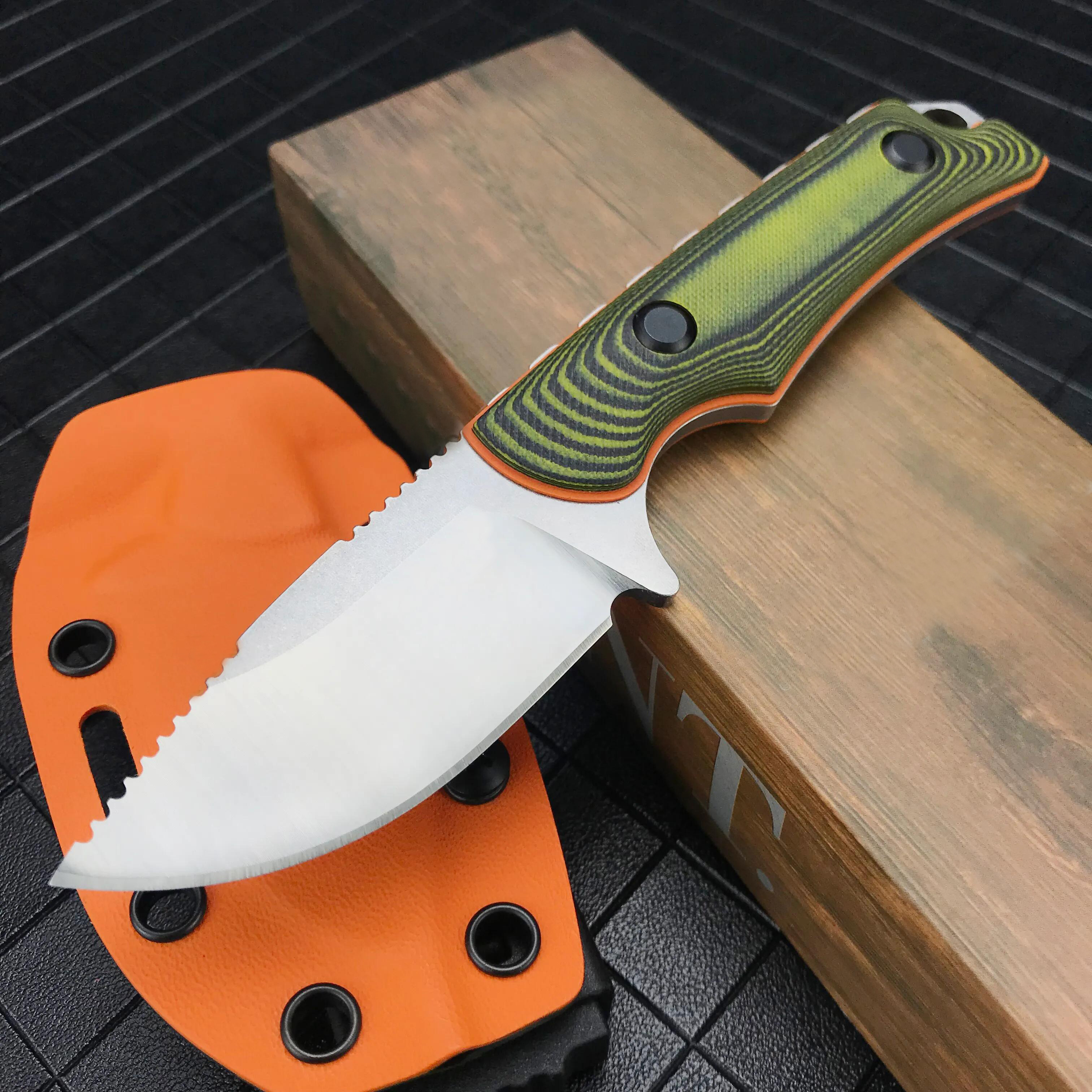 2Models 15017 Canyon Hunter Fixed Blade Knife 2.79" S30V Drop Point G10 Handles Outdoor Camp Hunt Survival Tactical Pocket Knives 15017-1 EDC Tools