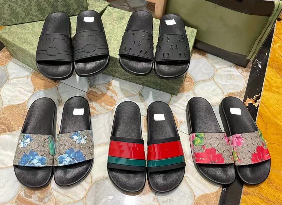 Designer Men Women Slippers Fashion Summer Slide Sandals Luxury Flat Pool Slipper