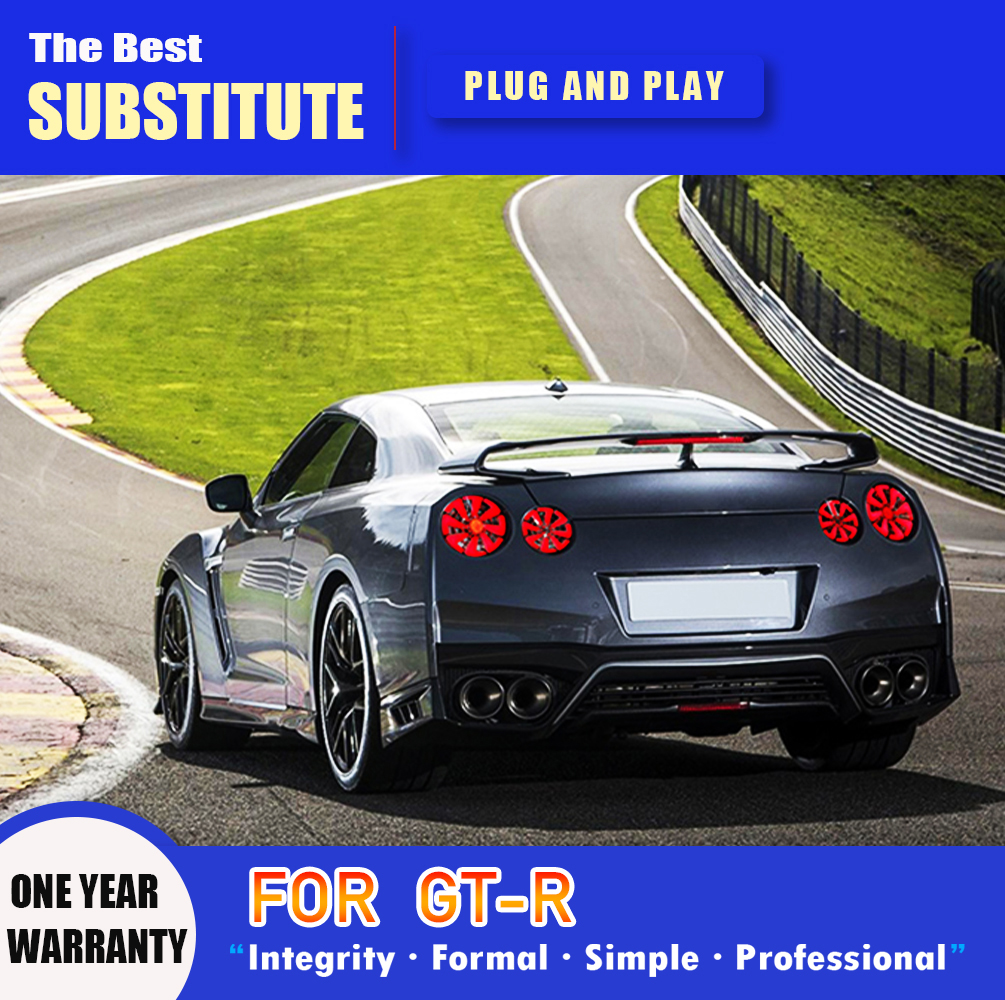 Car Accessories Taillight Assembly For Nissan GTR LED Tail Light 07-18 Streamer Turn Signal Brake Reverse Parking Running Lights Rear Lamp