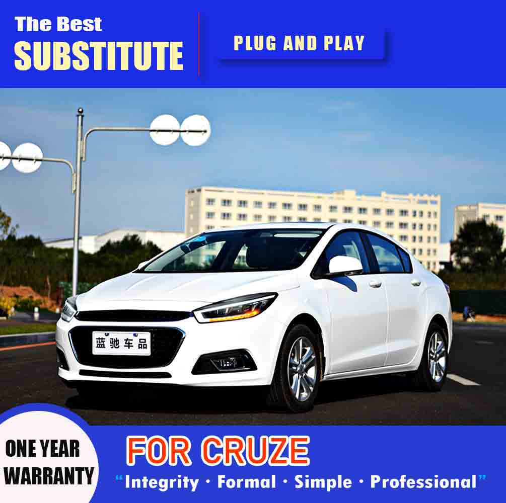 Car Accessories Daytime Running Light Streamer Turn Signal Indicator For Chevrolet Cruze LED Headlight Assembly 15-16 Front Lamp