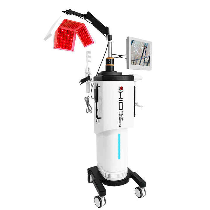Hot Sale Irradiation Hair Growth Machine LLLT Diode Laser 650nm 190 Beads Follicle Energizing Hair Thickness 5 in 1 Oxygen Spray Hair Camera