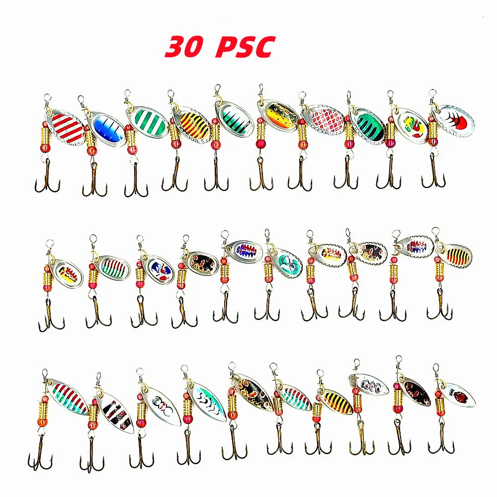 ZWICKE 30pcs Spinner Fishing Lure Kit Metal Sequin Spoon Hard Bait Fishing Wobblers Set Fishing Tackle Isca Atificial Lure Pesca 240220