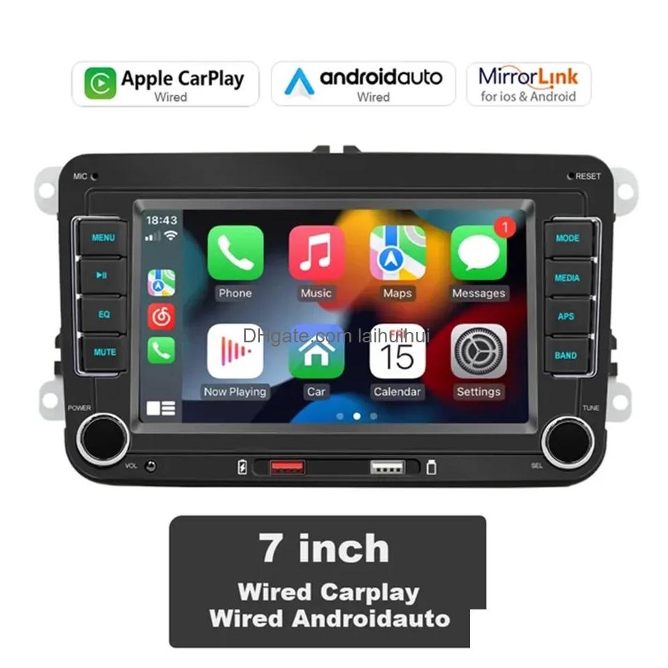 Car Video Car Video 7 Inch 2 Din Radio Gps Mp5 Player Android Carplay For Vw Volkgen Skoda Octavia Golf 5 6 Touran Passat B6 Jetta Zz Drop Del Dhp8I S