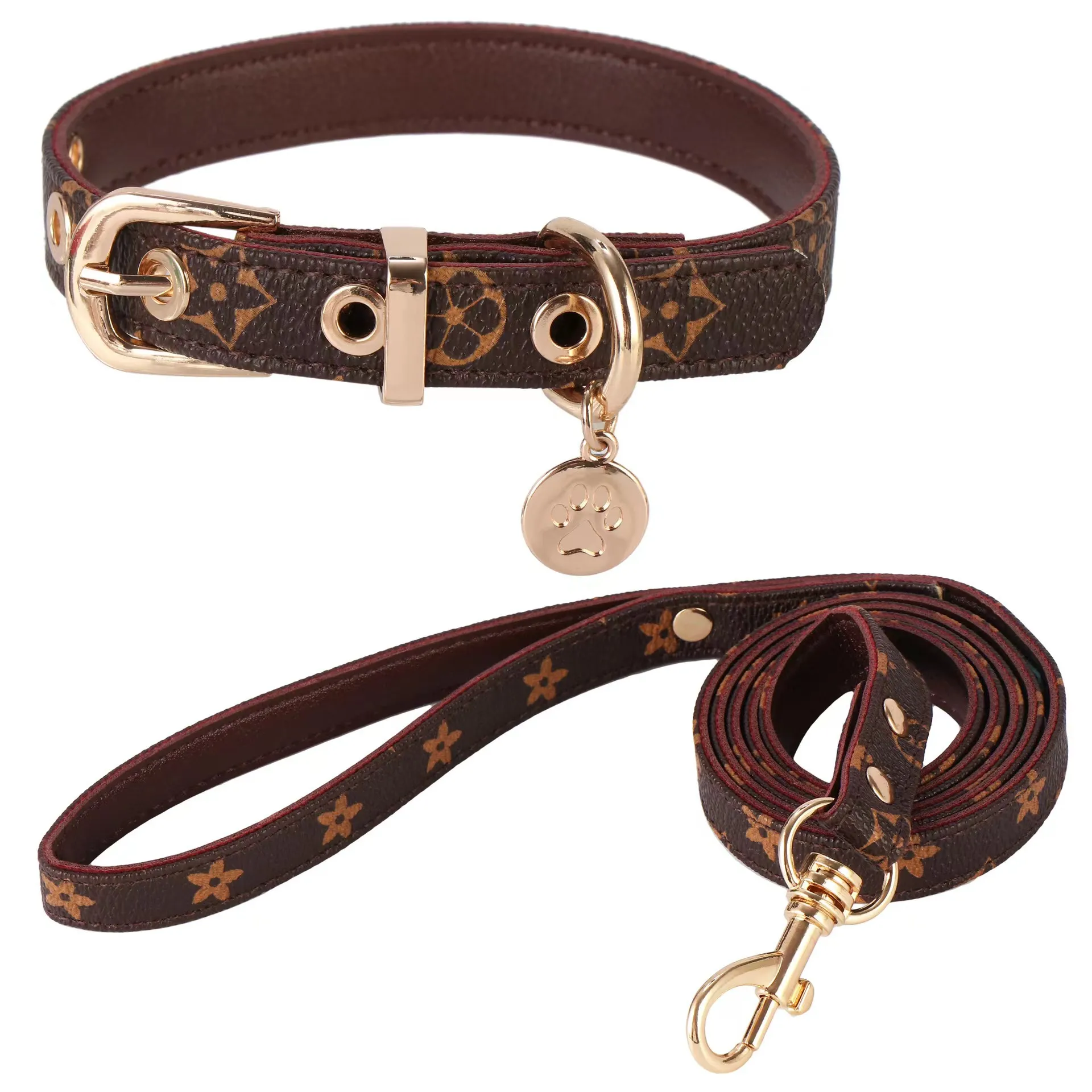 Quality Presbyopic Skin Pet Necklet Set Slip Dog Collar Hand Holding Rope Cat Accessories Wholesale