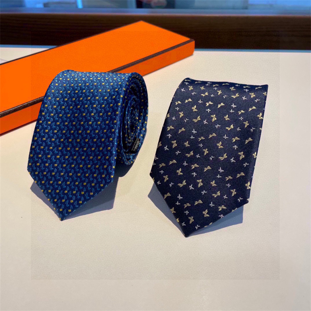 Eric Silk Tie Fashions Mens Tie Silk Necktie black blue Aldult Jacquard Party Wedding Business Woven Fashion Design Hawaii Neck Ties box 995