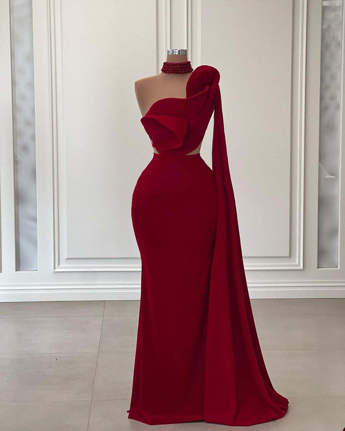 Elegant Evening Dresses Sexy One Shoulder Ruffles Flowers Party Banquet Dance Slim Sleeveless Party Prom Gowns Vestidos De Noche