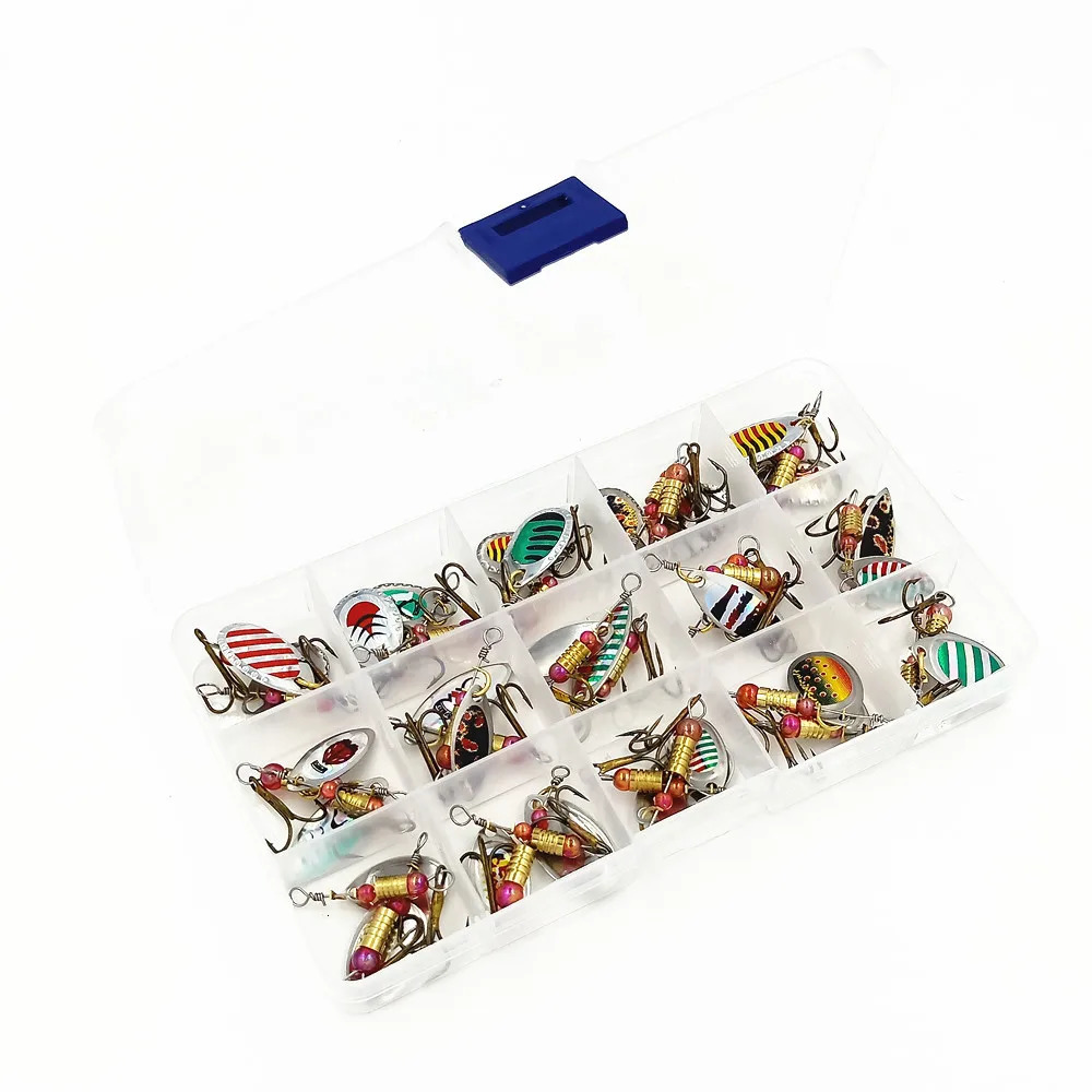 ZWICKE 30pcs Spinner Fishing Lure Kit Metal Sequin Spoon Hard Bait Fishing Wobblers Set Fishing Tackle Isca Atificial Lure Pesca 240220