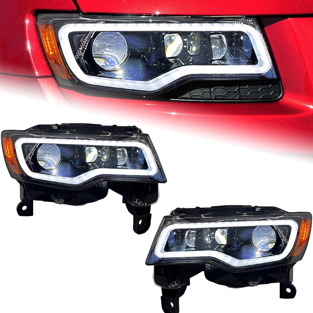 Car Headlight For Jeep Grand Cherokee 2014-20 21 Head Lamp Car Styling DRL Signal LED Headlights Assembly