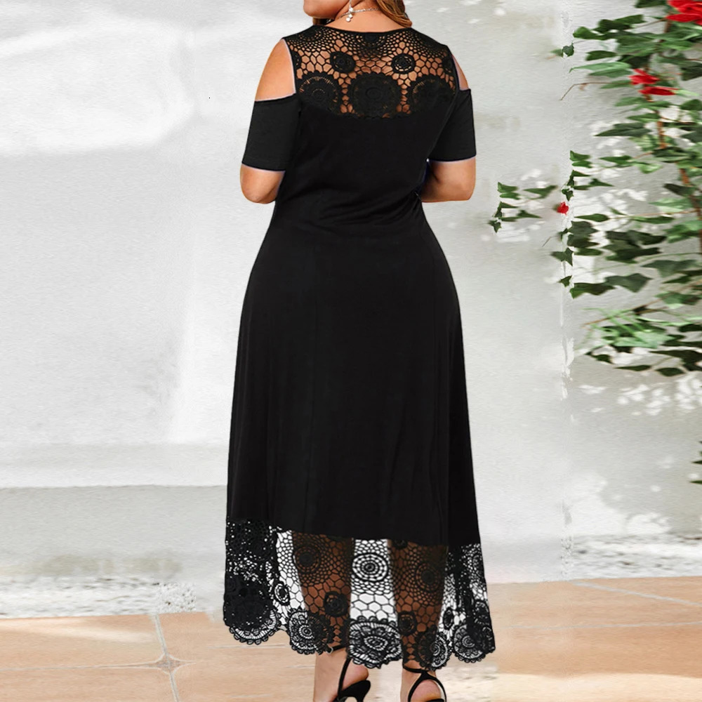 Oversized Long Dress for Women Clothing Summer Plus Size Elegant Vestidos Dress Female Party Black Formal Occas Dress 240219