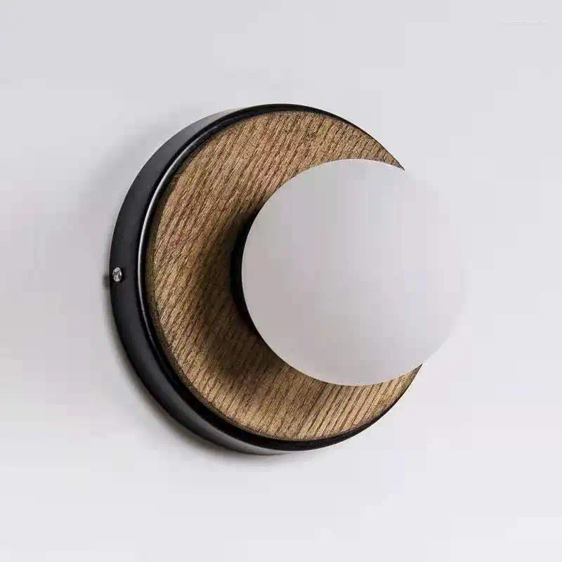 Lamps Wall Modern And Minimalist Creative Solid Wood LED Lamp Indoor Living Room Nordic Bedroom Dining Plant