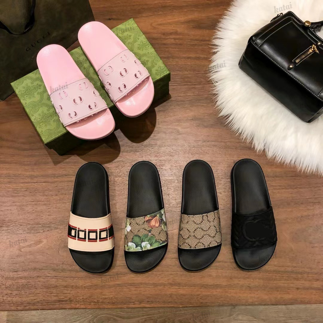 Designer Men Women Slippers Snake Print Slide Summer Wide Flat Slipper