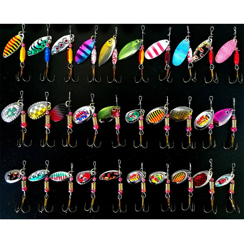 ZWICKE 30pcs Spinner Fishing Lure Kit Metal Sequin Spoon Hard Bait Fishing Wobblers Set Fishing Tackle Isca Atificial Lure Pesca 240220