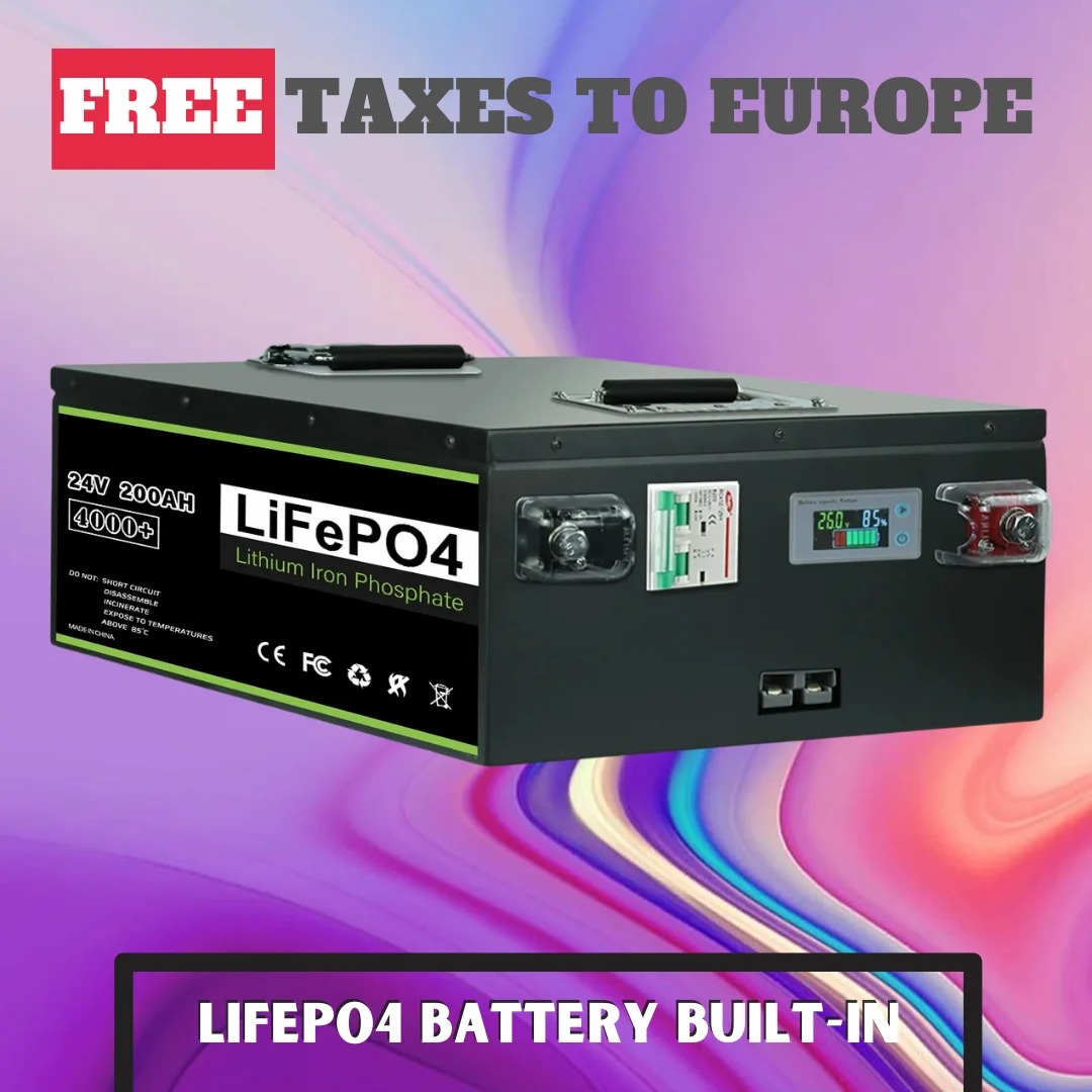 New 12V 24V 48V 100Ah 120Ah 200Ah 300Ah 400Ah LiFePO4 Battery Built-in BMS Rechargeable Battery for Inverter Solar RV
