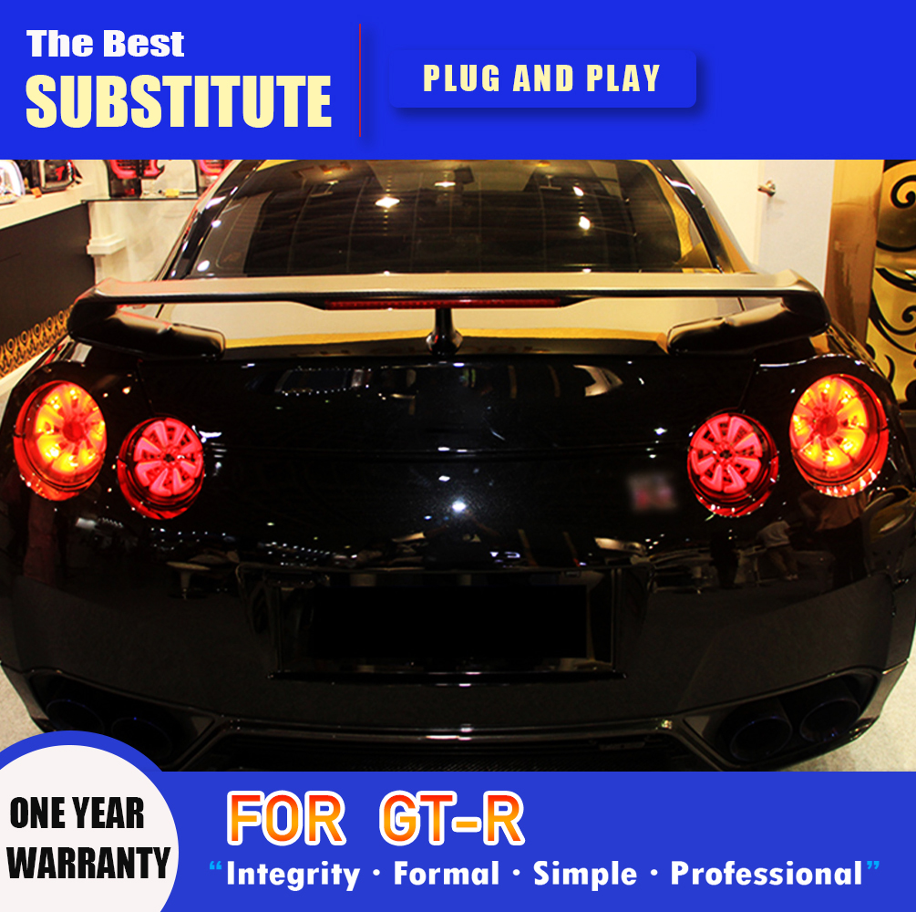Car Accessories Taillight Assembly For Nissan GTR LED Tail Light 07-18 Streamer Turn Signal Brake Reverse Parking Running Lights Rear Lamp