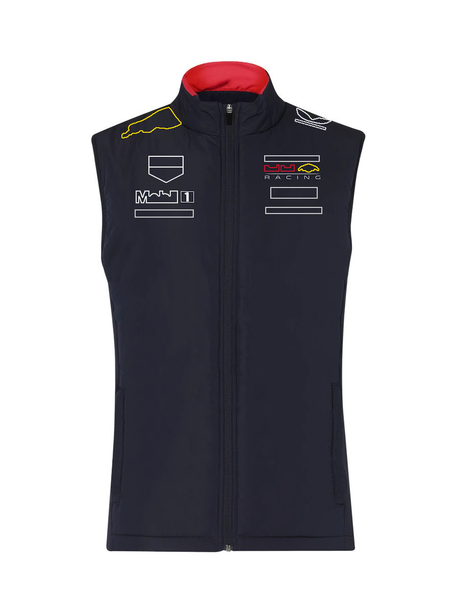 F1 2024 Team Gilet Formula 1 Driver Racing Sleeveless Men's Full-length Zip Stand-up Collar Vest Jacket Sweatshirt Unisex free shipping