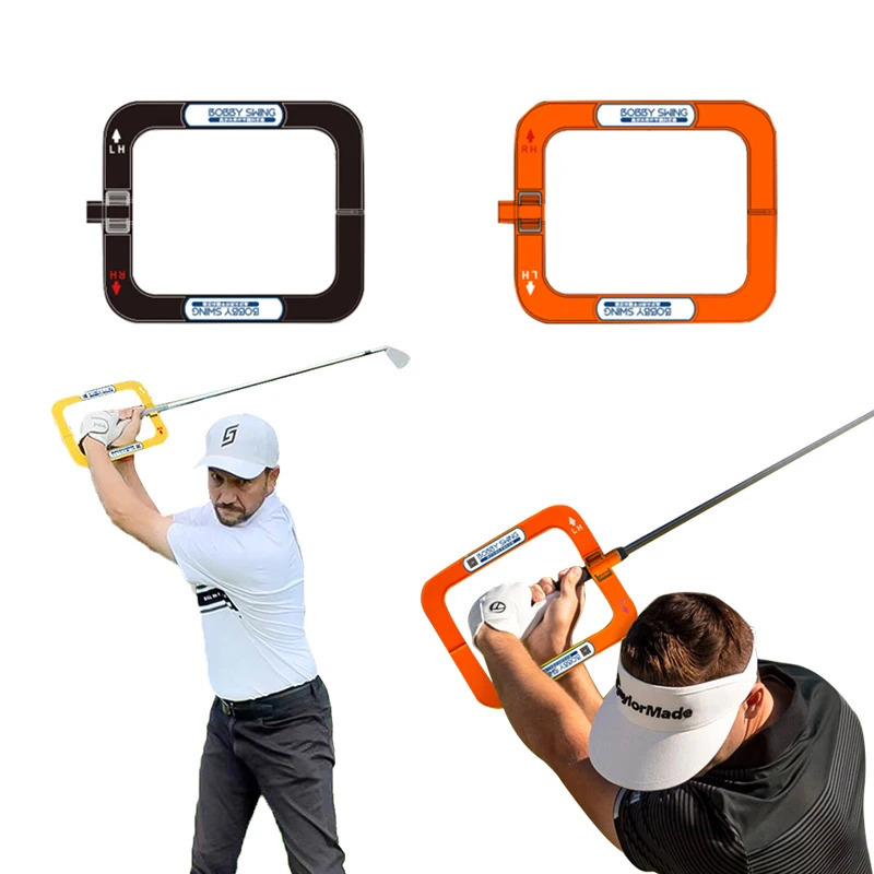 Golf Swing Trainer Portable Golf Swing Training Aid Golf Swing Plane Corrector Swing Arm Correct Posture Auxiliary Training Tool 240219