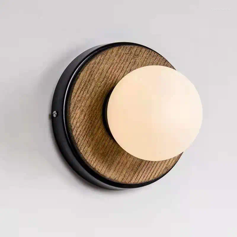 Lamps Wall Modern And Minimalist Creative Solid Wood LED Lamp Indoor Living Room Nordic Bedroom Dining Plant