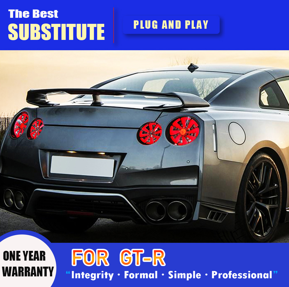 Car Accessories Taillight Assembly For Nissan GTR LED Tail Light 07-18 Streamer Turn Signal Brake Reverse Parking Running Lights Rear Lamp