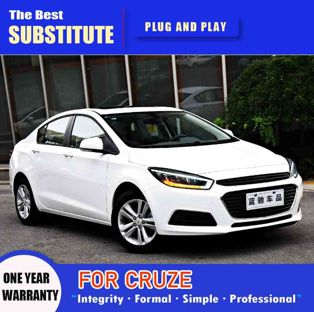 Car Accessories Daytime Running Light Streamer Turn Signal Indicator For Chevrolet Cruze LED Headlight Assembly 15-16 Front Lamp