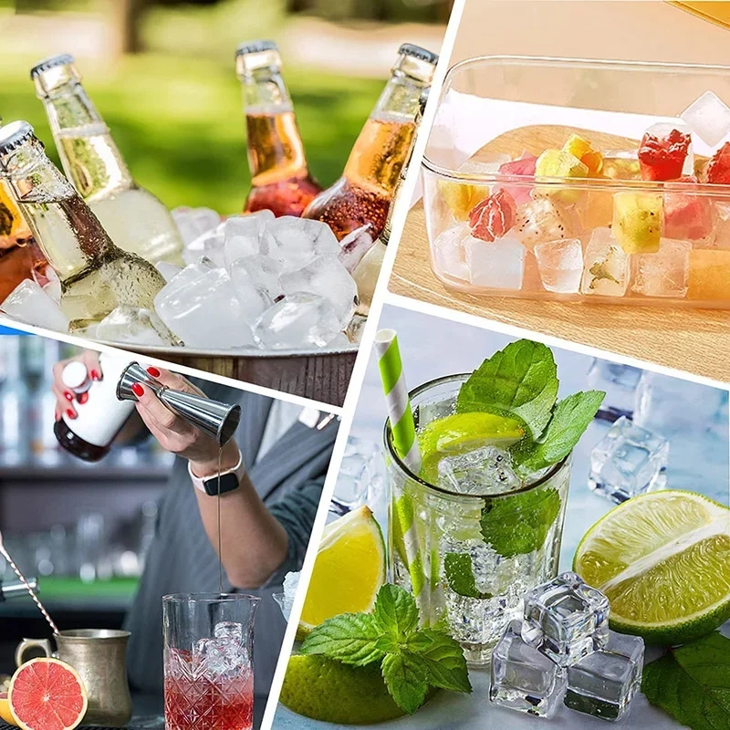 37 Holes Creative Honeycomb Ice Cube Tray Reusable Silicone Ice Mold Ice cube Maker BPA Free Ice Mould with Removable Lids