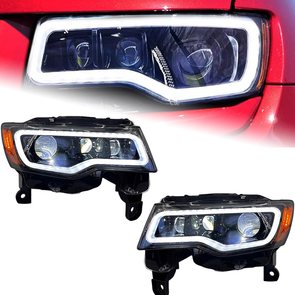 Car Headlight For Jeep Grand Cherokee 2014-20 21 Head Lamp Car Styling DRL Signal LED Headlights Assembly