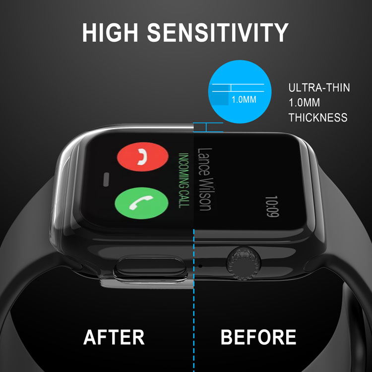 For Apple watch case 45mm 44mm 41mm 38mm 40mm series 3/4/5/6/7/SE watch cover with tempered glass in box