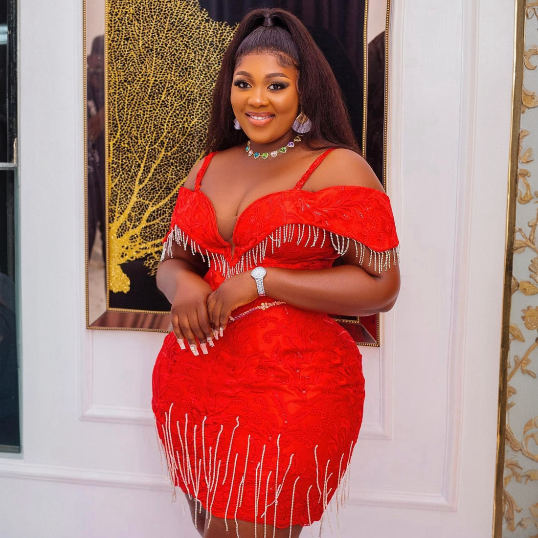 Aso Ebi Plus Size Cocktail Dresses Graducation Dress Red Spaghetti Straps Mini Short Formal Dress Beading Tassel Lace Prom Dresses for Black Girls Bir