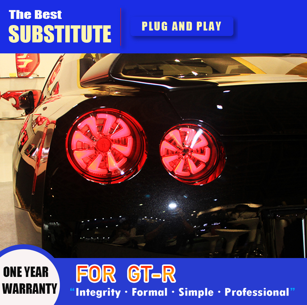 Car Accessories Taillight Assembly For Nissan GTR LED Tail Light 07-18 Streamer Turn Signal Brake Reverse Parking Running Lights Rear Lamp