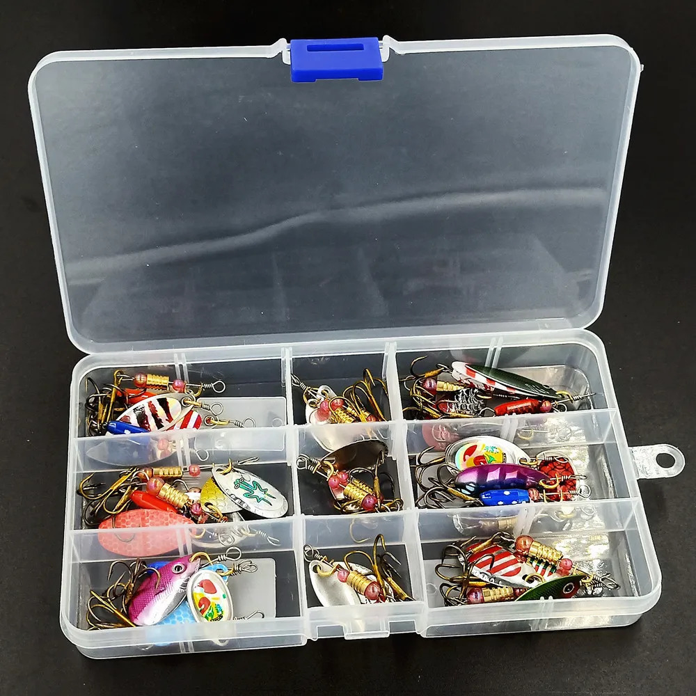 ZWICKE 30pcs Spinner Fishing Lure Kit Metal Sequin Spoon Hard Bait Fishing Wobblers Set Fishing Tackle Isca Atificial Lure Pesca 240220