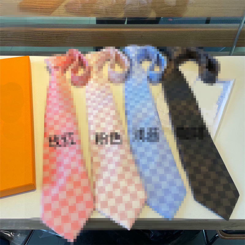 2024 Luxury High Quality Men's Letter Tie Silk Necktie black blue Aldult Jacquard Party Wedding Business Woven Fashion Top Fashion Design Hawaii Neck Ties L99O