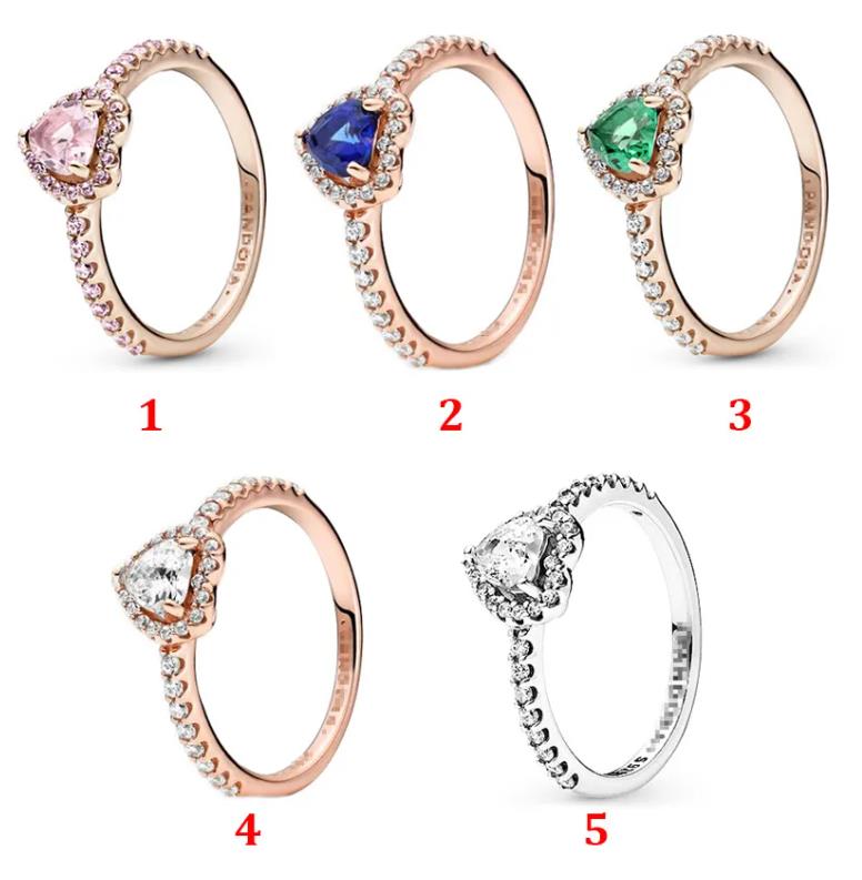 High quality 100% 925 Sterling Silver fit pandra Ring Jewelry gold new sublime heart ring Engagement Lovers Fashion Wedding Ring For Women