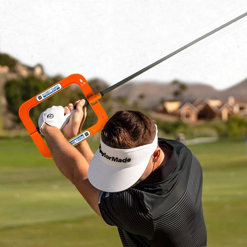Golf Swing Trainer Portable Golf Swing Training Aid Golf Swing Plane Corrector Swing Arm Correct Posture Auxiliary Training Tool 240219