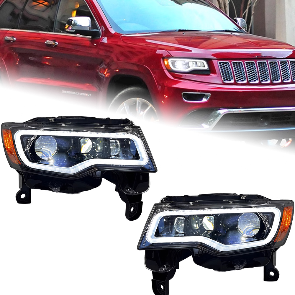 Car Headlight For Jeep Grand Cherokee 2014-20 21 Head Lamp Car Styling DRL Signal LED Headlights Assembly