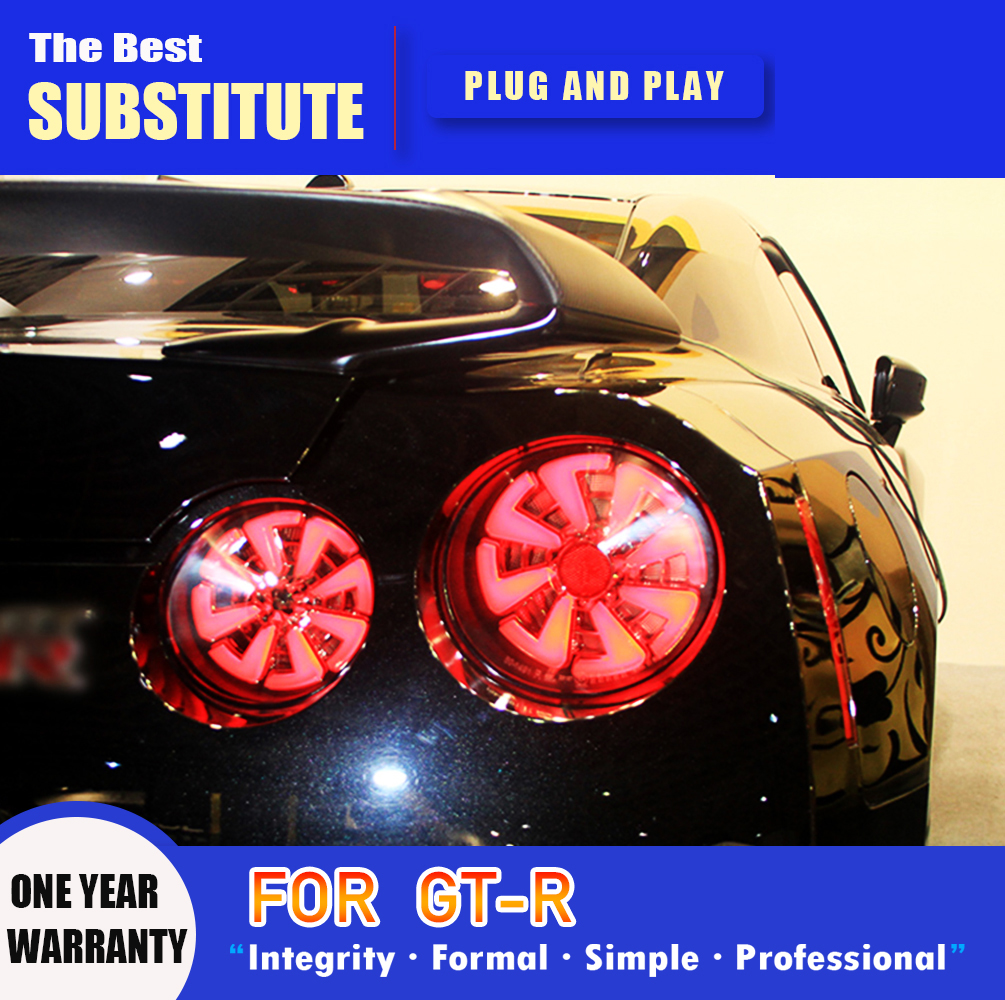 Car Accessories Taillight Assembly For Nissan GTR LED Tail Light 07-18 Streamer Turn Signal Brake Reverse Parking Running Lights Rear Lamp