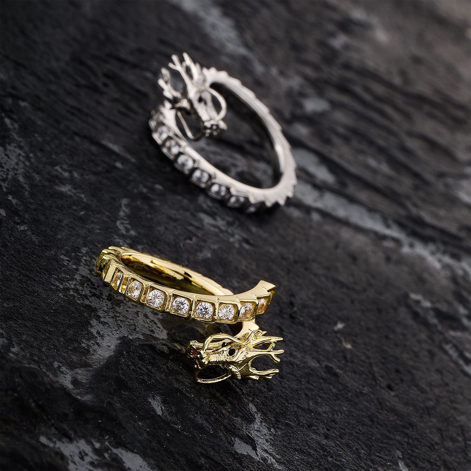 China-Chic 3D Dragon Ring Chinese National Style Hip Hop Open Ring for Men and Women