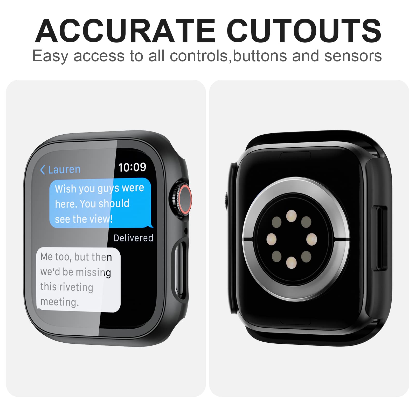 For Apple watch case 45mm 44mm 41mm 38mm 40mm series 3/4/5/6/7/SE watch cover with tempered glass in box