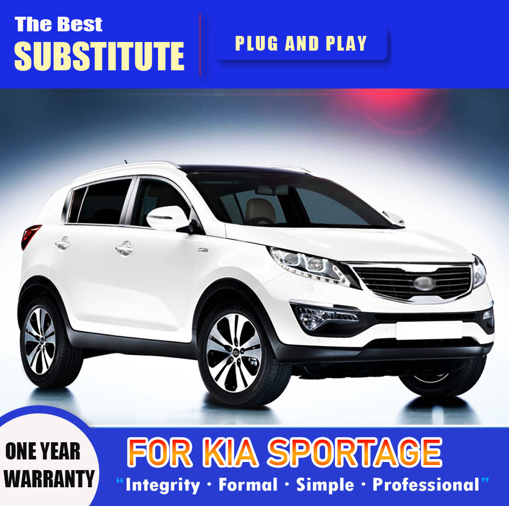 High Beam Front Lamp Daytime Running Light For Kia Sportage LED Headlight Assembly 11-14 Streamer Turn Signal Indicator Lighting Accessory