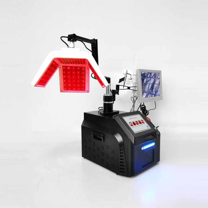 Professional Diode Laser Hair Growth Instrument 5 in 1 LLLT Hair Thickening Phototherapy Electrotherapy Scalp Detection Massage Salon