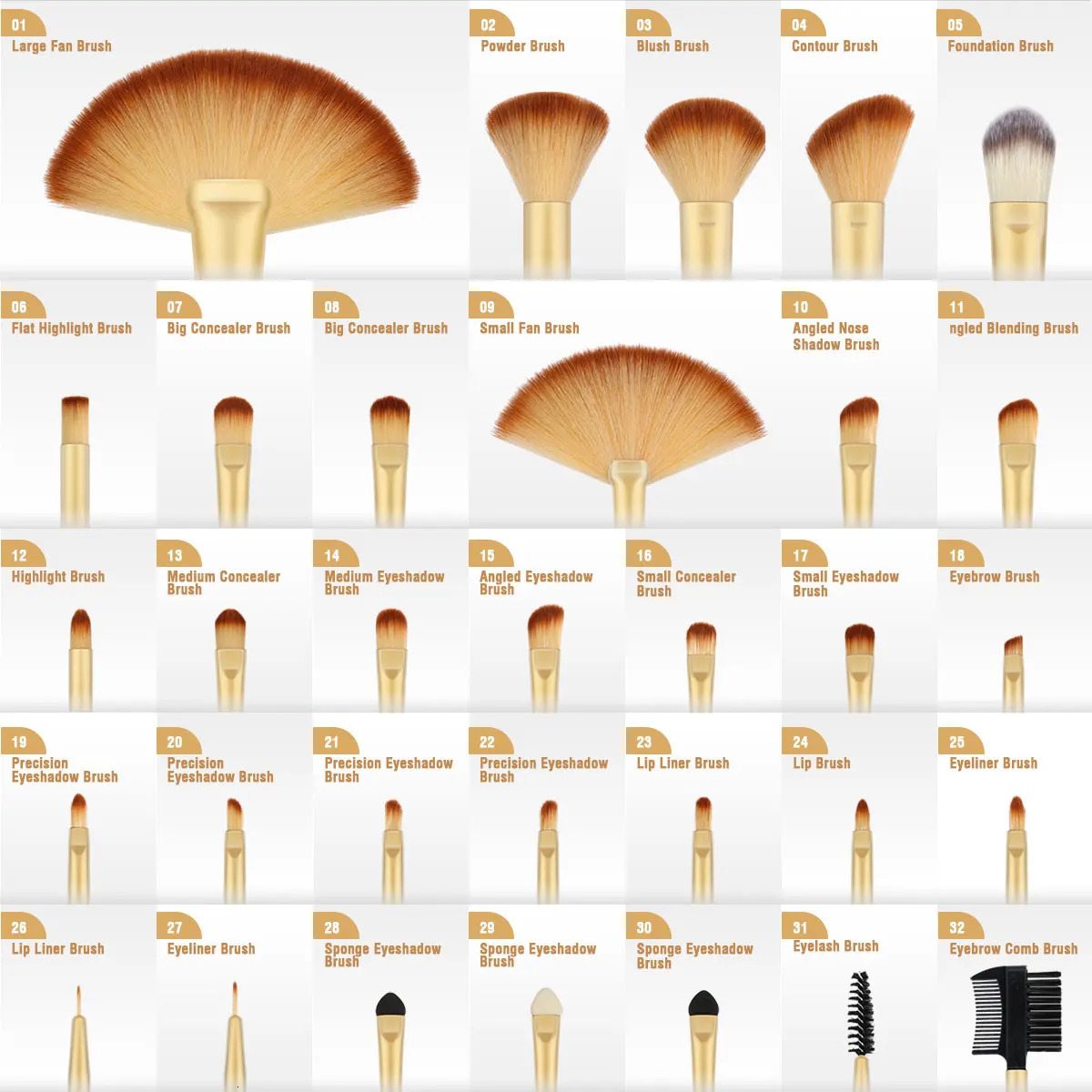 Makeup Brushes Set Professional Foundation Brush Soft Fluffy EyeShadow Cosmetics Blending Concealer Foundation Brush Beauty Tool 240220