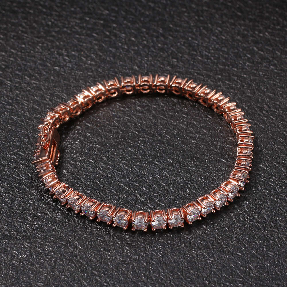 urious Jewelry Moissanite Tennis Bracelet Sier Dia VVS Gra Mossanite 3mm 4mm 5mm Iced Out for Men & Women dh910320090