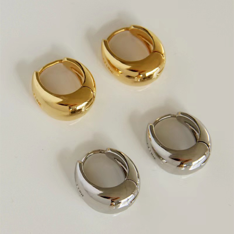 Simple stud designer earrings luxury earring women hoop Stud Flannel 18K Gold Plated jewelry fashion Accessories party gifts H260202