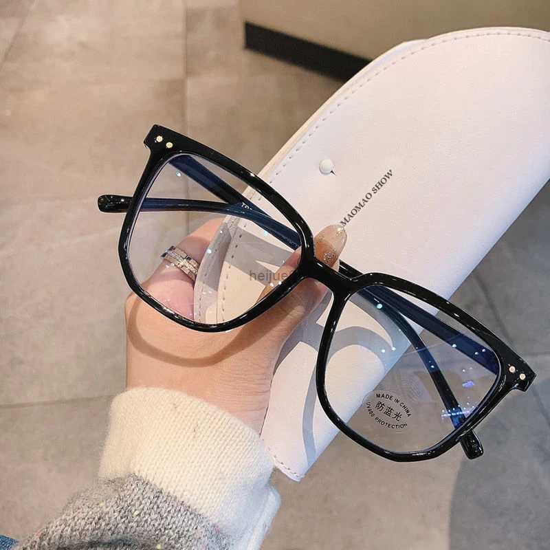 Eyeglass Frame Korean Anti Blue Light Transparent Computer Glasses Frame Women Men Round Eyewear Glasses Optical Spectacle Eyeglass Glasses