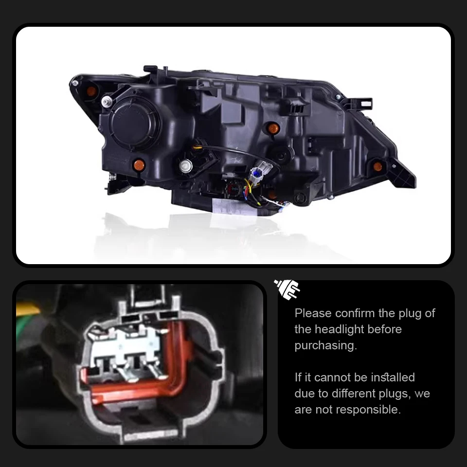 Headlight Assembly for Nissan X-Trail 20 17-20 20 LED Headlight Projector Lens Dynamic Turn Signal Angel Eye Lights