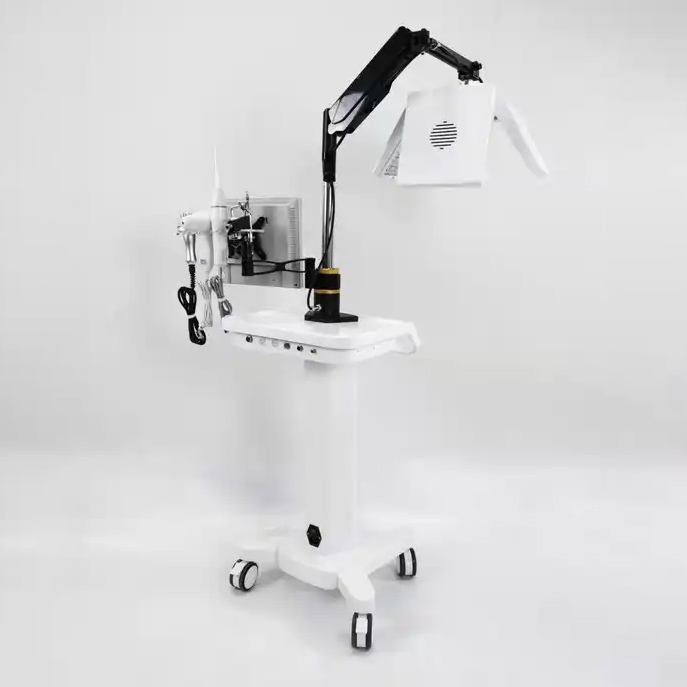 5 in 1 Red Light Diode Laser LED 650nm Non-invasive Hair Regrowth Anti-hair Removal Apparatus Oxygen Spray 200X HD Follicle Camera Scalp Health Center