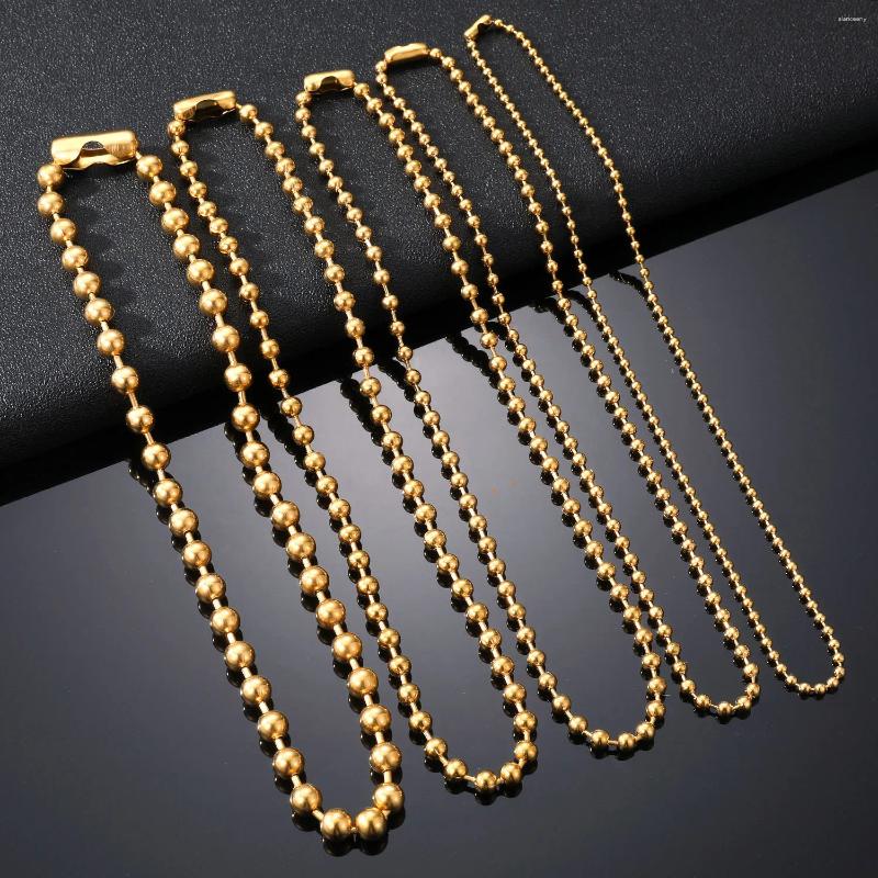 Chains 3/6/8mm Stainless Steel Ball Bead Necklaces For Women Men Gold/Silver Color Metal Chain Choker Jewelry Making